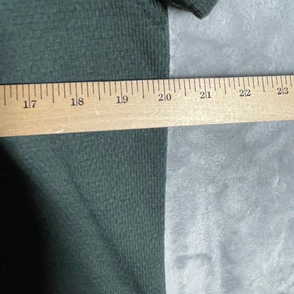 Reigning Champ Mens Textured Waffle Knit Polo Shirt Forest Green Medium Canada - Picture 7 of 8